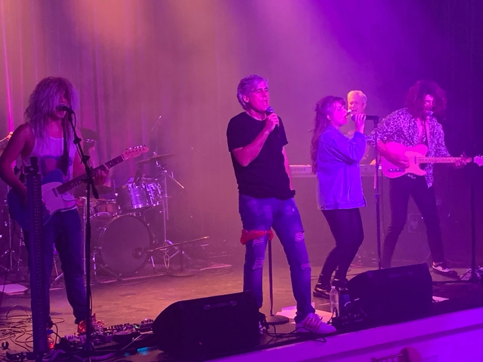 The Walkmans together on stage